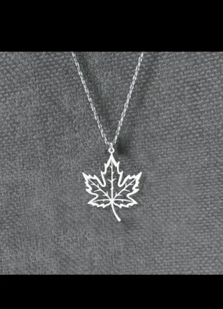 Conjunto Acero Colgante y Pendientes Hoja