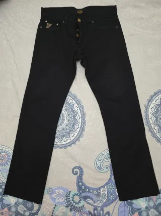 Pantalón Lois Negro Talla 40 Algodón Elast.