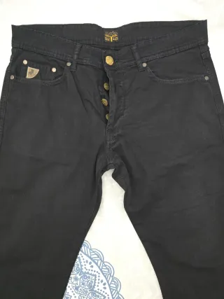 Pantalón Lois Negro Talla 40 Algodón Elast.