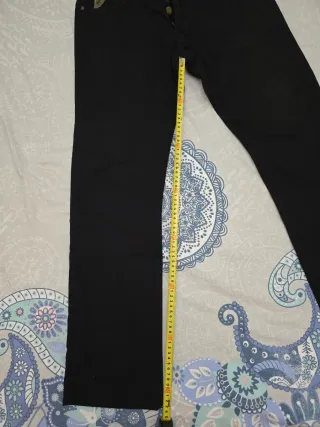 Pantalón Lois Negro Talla 40 Algodón Elast.