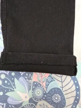 Pantalón Lois Negro Talla 40 Algodón Elast.