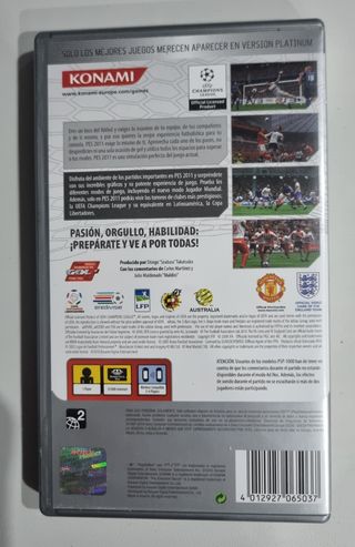 PES 2011 PSP Konami Fútbol