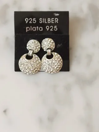 Pendientes Plateados Circonitas