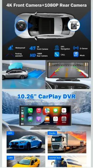 Autoradio con Navigatore e Dashcam 4K