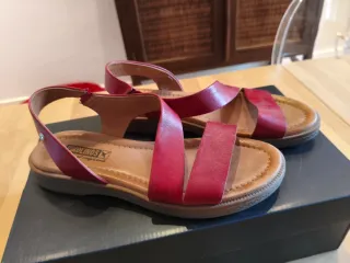 Sandalias Pikolinos Piel Roja Talla 38