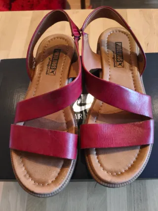 Sandalias Pikolinos Piel Roja Talla 38