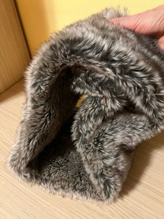 Sciarpa scaldacollo ad anello effetto pelliccia