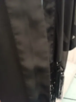 Blusón Gasa y raso negro Talla XXXL