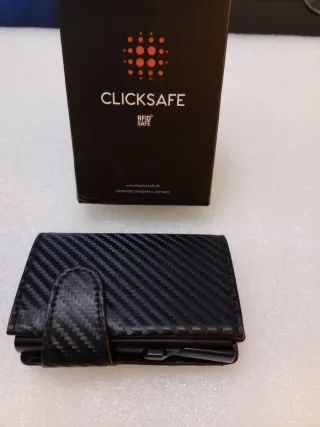 Cartera CLICKSAFE RFID Negra y Marrón