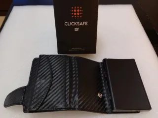 Cartera CLICKSAFE RFID Negra y Marrón