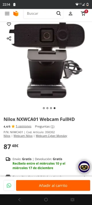 Nilox Webcam 2K Autofocus