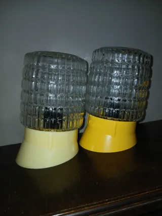 Coppia Applique Arno Vetro Giallo