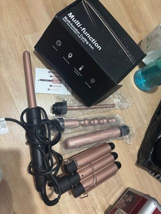 Rizador de pelo multifunción con accesorios