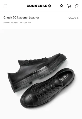 Converse Chuck 70 Cuero Negro