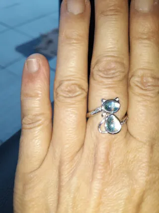 Anillo Plata 925 Gatito