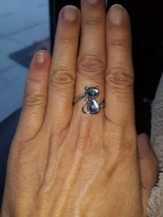 Anillo Plata 925 Gatito