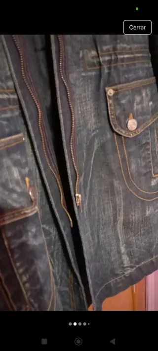 Cazadora larga vaquera con capucha