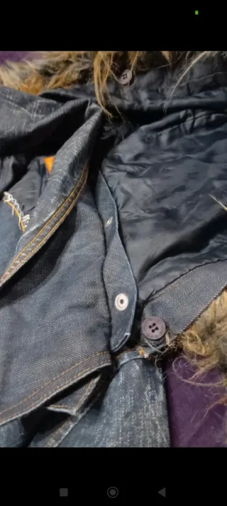 Cazadora larga vaquera con capucha