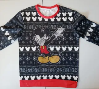 Jersey Navidad Mickey Mouse Negro y Rojo