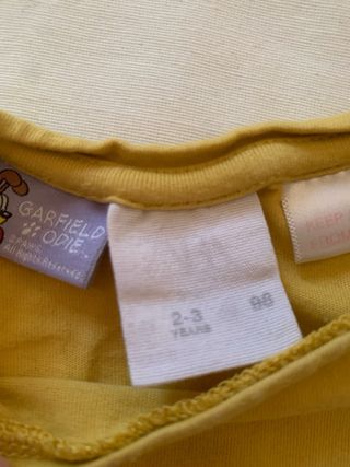 Lote 2 Camisetas Garfield gemelos 3 años