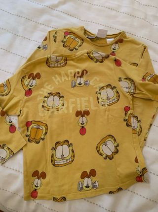 Lote 2 Camisetas Garfield gemelos 3 años