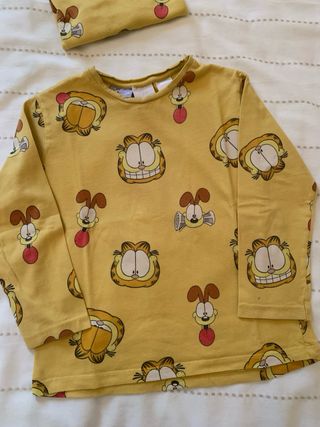 Lote 2 Camisetas Garfield gemelos 3 años