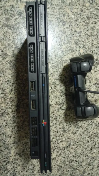 Consola PlayStation 2 Negra +2 Mandos+cables+juego