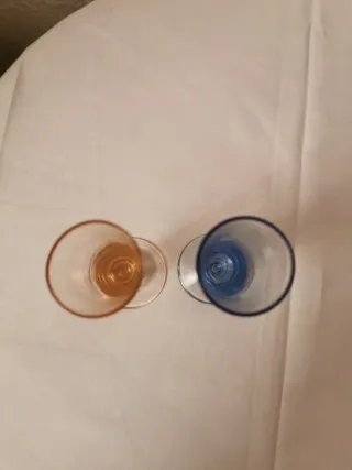 2 Vasos de chupito vintage cristal