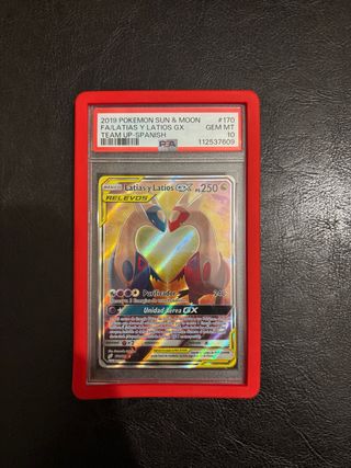 Latias y Latios GX PSA 10 Team Up Español
