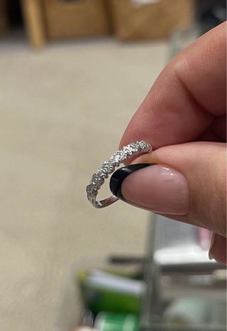 ANILLO TOUS FANCY DE ORO BLANCO Y DIAMANTES