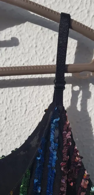 Top lentejuelas fiesta multicolor