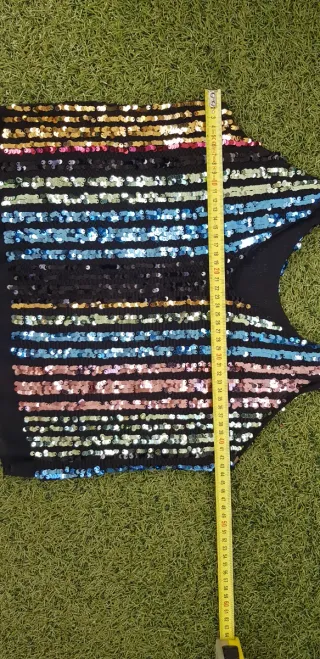 Top lentejuelas fiesta multicolor