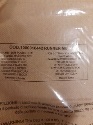 Runner Mulino Bianco Beige Bianco