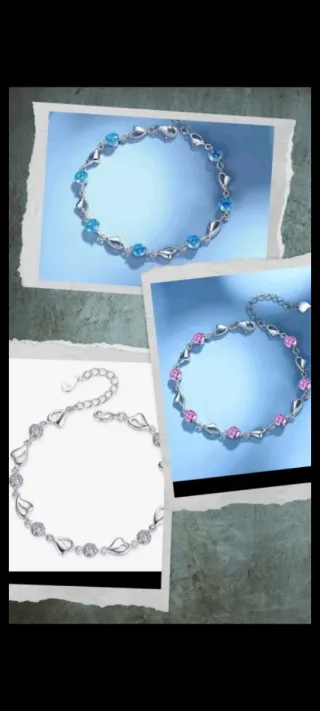 Pulsera Plata Ley Circonitas Azul