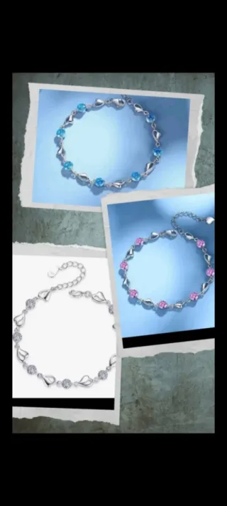 Pulsera Plata Ley Circonitas Azul