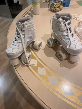 Patines 4 ruedas niña blancos