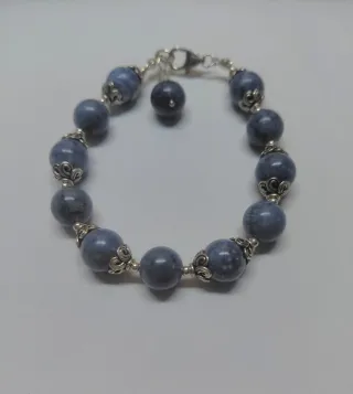 Pulsera Coral y Plata de Ley