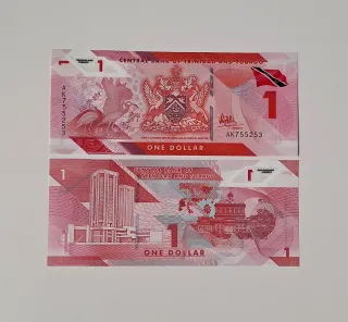 Billete polímero de Trinidad y Tobago sin circular