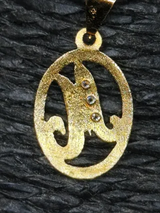 Colgante Letra M Oro 18 Kl Diamantes