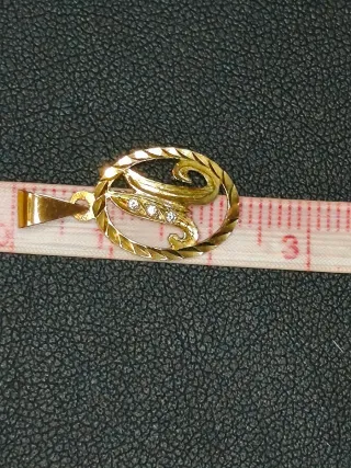 Colgante Letra M Oro 18 Kl Diamantes