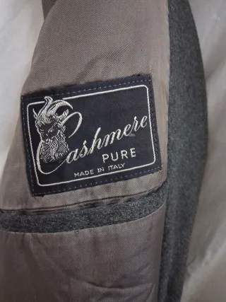 Cappotto Uomo Puro Cashmere Grigio Taglia 54