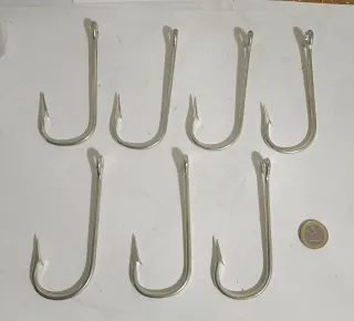 7 Anzuelos Mustad 2335DT n° 2/0