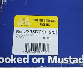 7 Anzuelos Mustad 2335DT n° 2/0