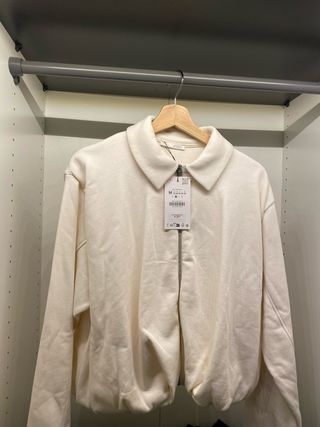 Bomber Blanca Zara Talla M