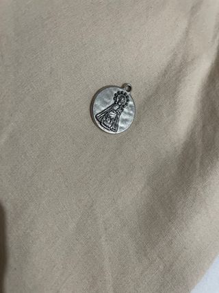 Medalla Virgen Plata Inoxidable , Redonda