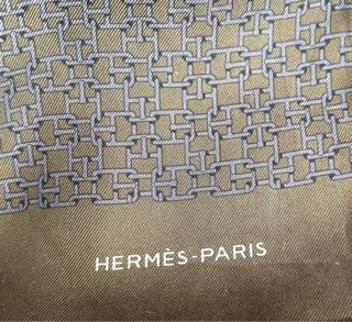 Bufanda Hermès Marrón y Roja/burdeos.