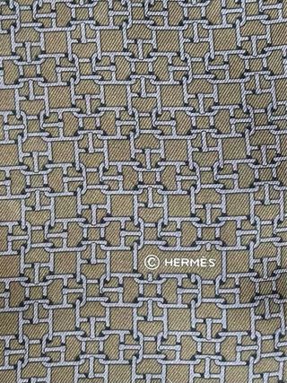 Bufanda Hermès Marrón y Roja/burdeos.