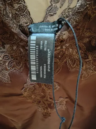 Body Zara Marrón Encaje Nuevo