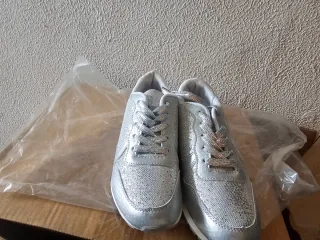 Deportivas altas plata y rosa