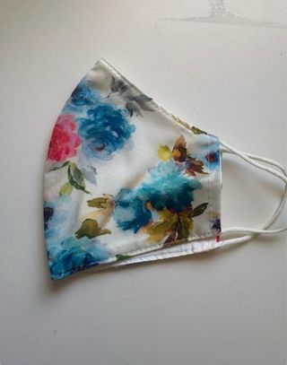 Mascarilla con flores multicolor - Nueva